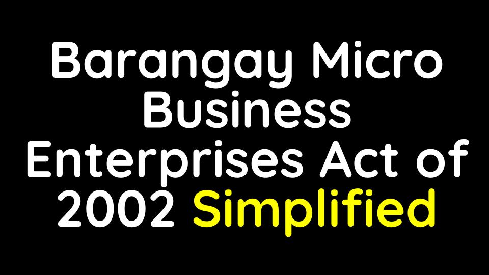 Barangay Micro Business Enterprises Act of 2002